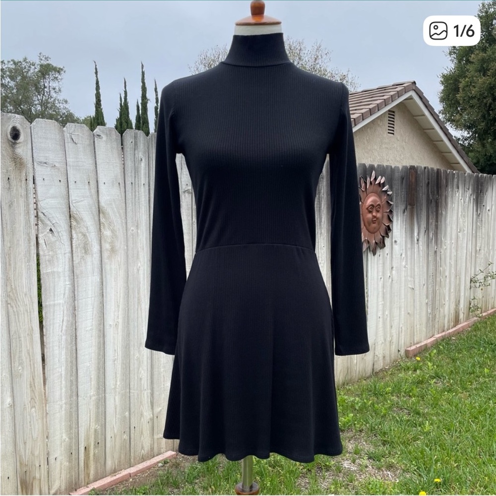 Reformation mock neck mini dress